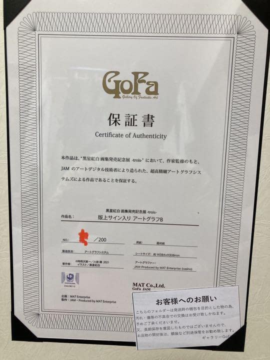 GOFA ガンゲイル・オンライン 黒星紅白 版上サイン入アートグラフ Amazon.co.jp: GOFA ガンゲイルオンライン 黒星紅白 版上サイン入